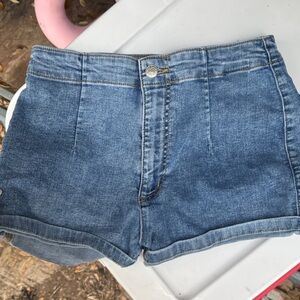 wild fable Medium Blue High-Rise Denim Shorts